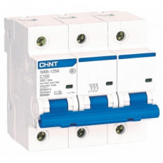 Автоматический выключатель NXB-125G 3P 80A 10кА х-ка D (CHINT), фото