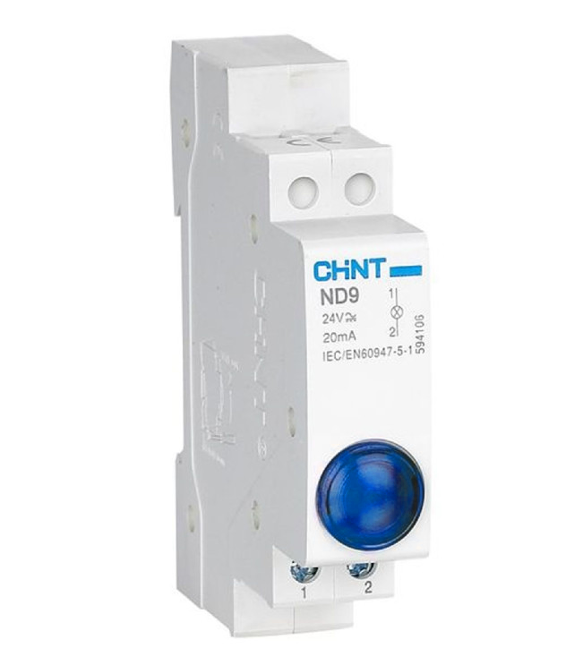 Индикатор ND9-1b синий, AC/DC230В (LED) (R), фото