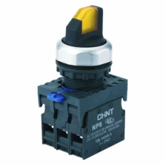Переключатель подсвет. NP8-11XD/215, 2 полож. фикс., желт., AC110-230В(LED), 1НО+1НЗ, IP65 (R), фото