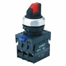 Переключатель подсвет. NP8-11XD/314, 3 полож., фикс., красн., AC110-230В(LED), 1НО+1НЗ, IP65 (R), фото