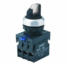 Переключатель подсвет. NP8-10XD/211, 2 полож. фикс., белый, AC110-230В(LED), 1НО+1НЗ, IP65 (R), фото