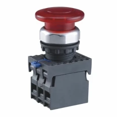 Кнопка упр. "Грибок" ?60мм NP8-11MD/24 подсвет., самовозв., красн., AC110-230В, 1НО+1НЗ, IP65 (R), фото