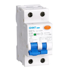 Дифференциальный автоматический выключатель NB1L 1P+N B16 300mA тип AC 10kA (36mm) (R), фото