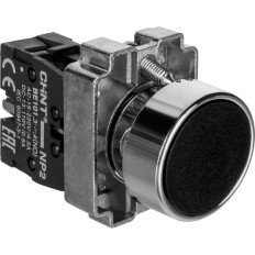 Кнопка управления NP2-BA21 без подсветки черная 1НО IP40, фото