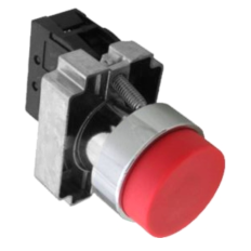 Кнопка управления NP2-BL42 без подсветки, красная, 1НЗ IP40 (CHINT), фото
