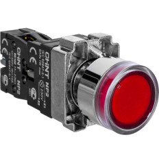 Кнопка управления NP2-BW3461 1НО красная AC/DC230В(LED) IP40 (R), фото