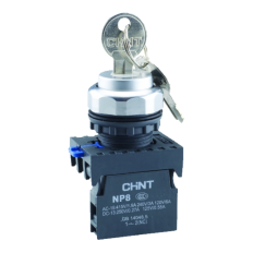 Переключатель с ключом NP8-20Y/38 , 3 положения , 2НО IP65 (R), фото