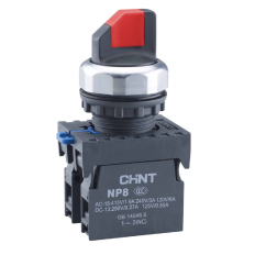 Переключатель без подсветки NP8-11X/21, 2 положения с фиксацией, красный  1НО+1НЗ IP65 (R), фото