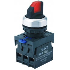 Переключатель с подсветкой NP8-11XD/214, 2 полож. с фиксац., 1НО+1НЗ крас. AC110В-230В(LED) IP65 (R), фото