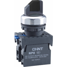 Переключатель без подсветки NP8-20X/312, 3 положения фиксацией, черный, 2НО, IP65 (R) , фото