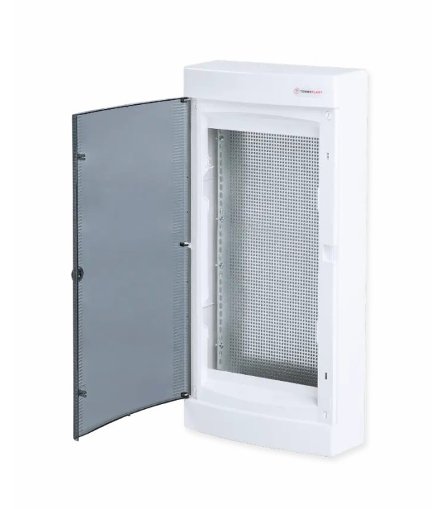 N48C IT, Щит навесной мультимедийный, 4 ряда, прозрач. дверца, IP40, фото