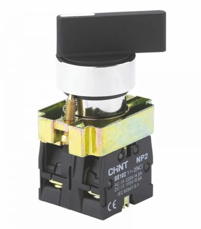 Переключатель NP2-BJ45, 2 положения возвратом, 1НО+1НЗ, IP40 (R), фото