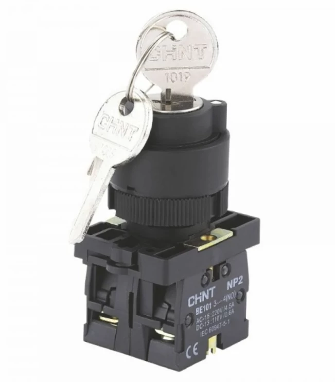 Переключатель NP2-EG25, 2 положения фиксацией, 1НО+1НЗ, IP40 (R), фото