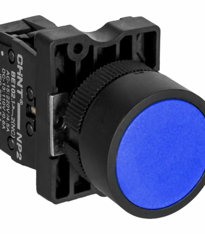 Кнопка управления NP2-EA55 без подсветки желтая 1НО+1НЗ IP40 (R), фото