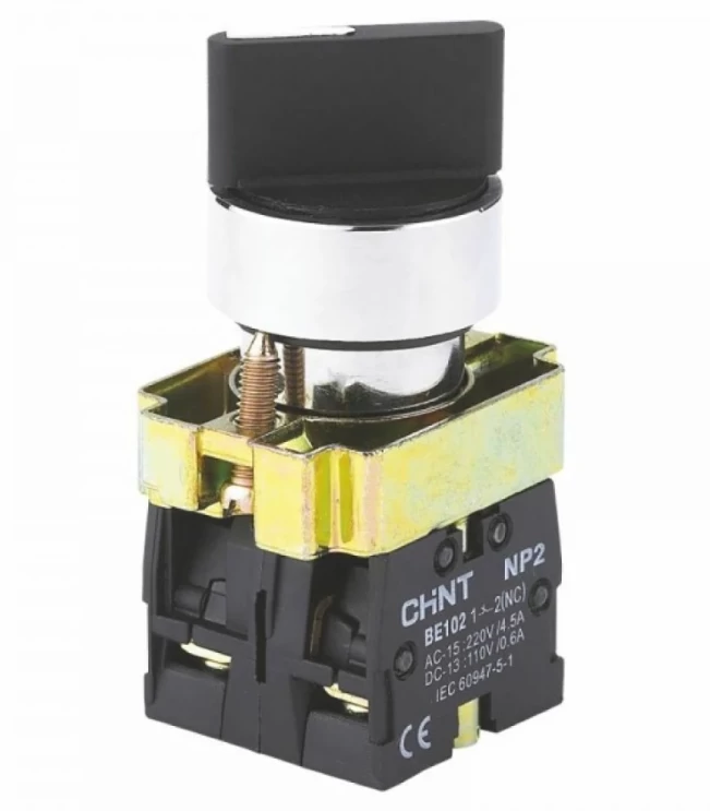 Переключатель NP2-BD54, 3 положения возвратом, 2НЗ, IP40 (R), фото