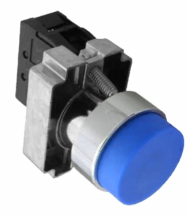 Кнопка управления NP2-BL65 без подсветки, синяя, 1НО+1НЗ, IP40 (R), фото