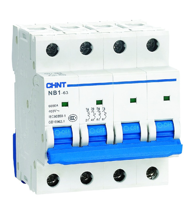 Автоматический выключатель NB1-63 4P 32A 6кА х-ка D (DB) (CHINT), фото