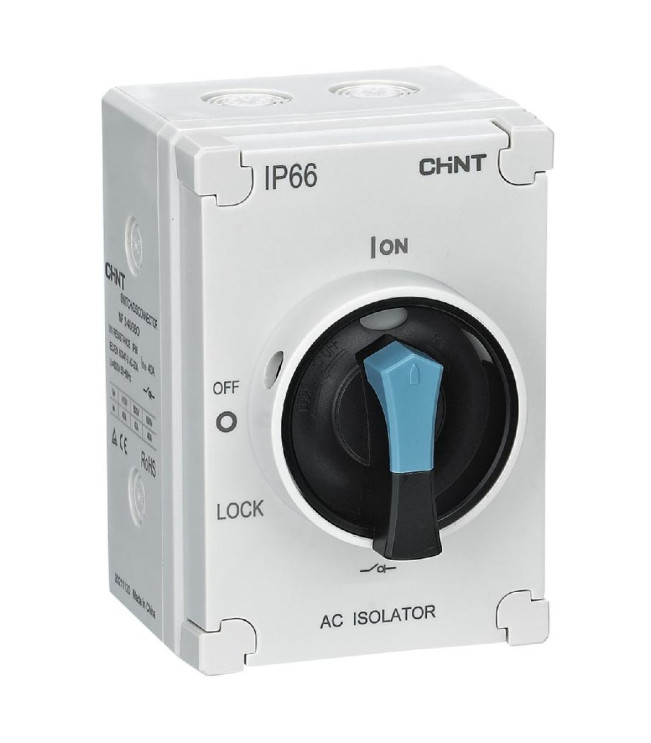 Рубильник NF2-63/3BO в пластиковом коробе IP65 (R), фото