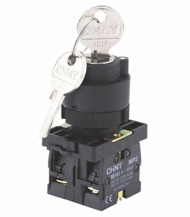 Переключатель NP2-EG41, 2 положения с возвратом, 1НО IP40, фото