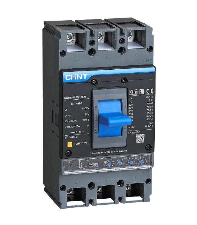 Автоматический выключатель NXMS-400H/3Р 400A 70кА с электронным расцепителем (R), фото