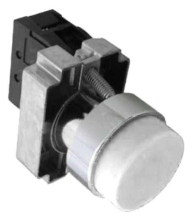 Кнопка управления NP2-BL15 без подсветки, белая, 1НО +1НЗ IP40 (CHINT), фото