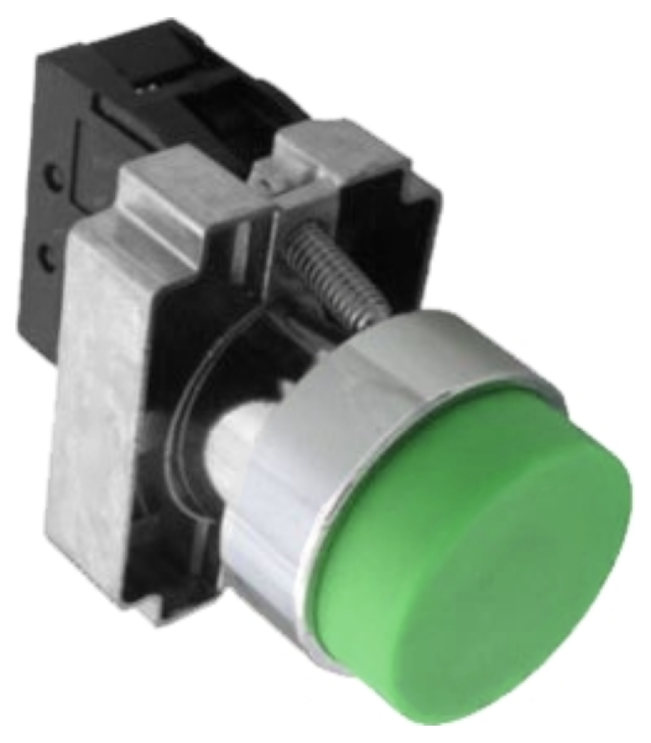 Кнопка управления NP2-BL31 без подсветки, зеленая, 1НО IP40 (CHINT), фото
