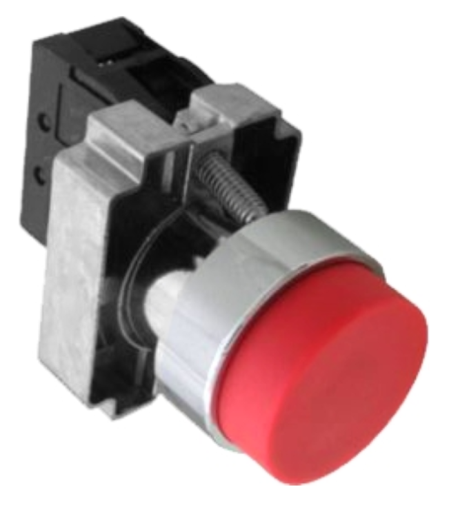 Кнопка управления NP2-BL42 без подсветки, красная, 1НЗ IP40 (CHINT), фото