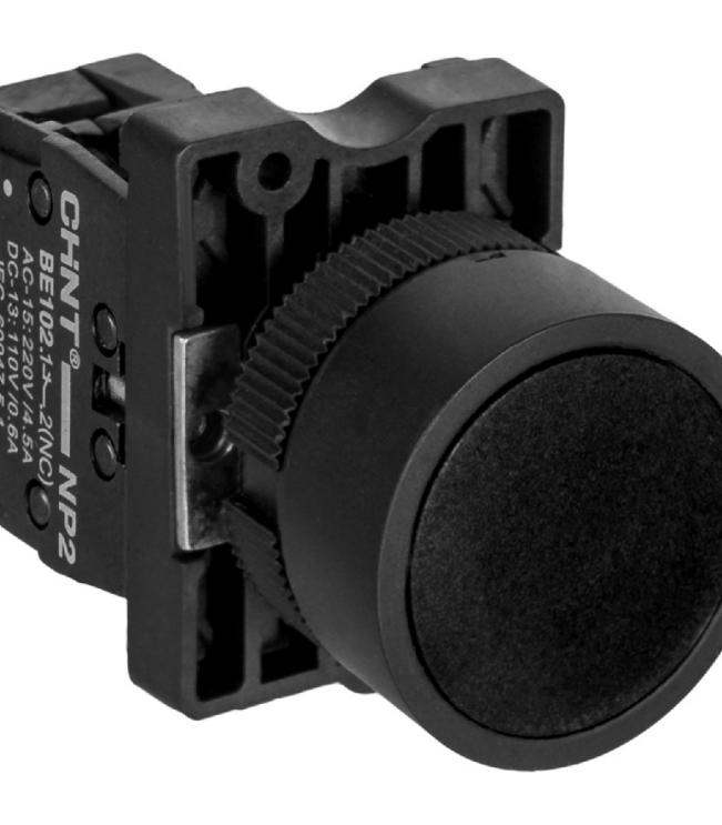 Кнопка управления NP2-EA21 без подсветки черная 1НО IP40, фото